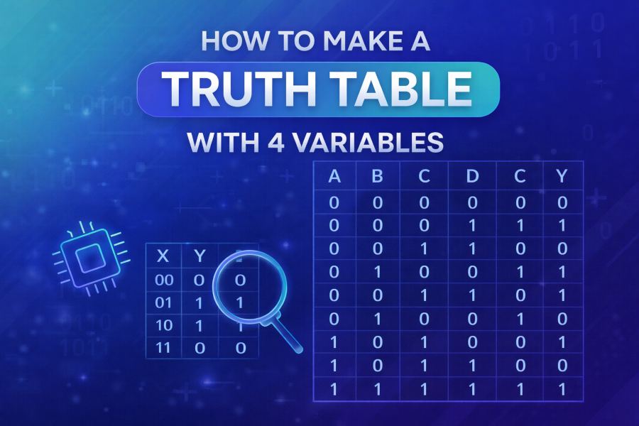 how to make a truth table with 4 variables
